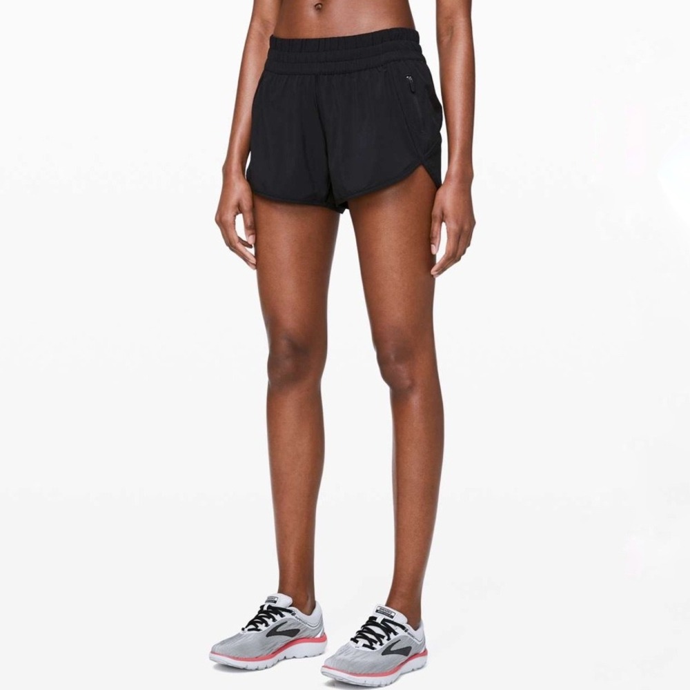 Lululemon | Tracker Short V 4" Black Athletic Running Gym Size 8